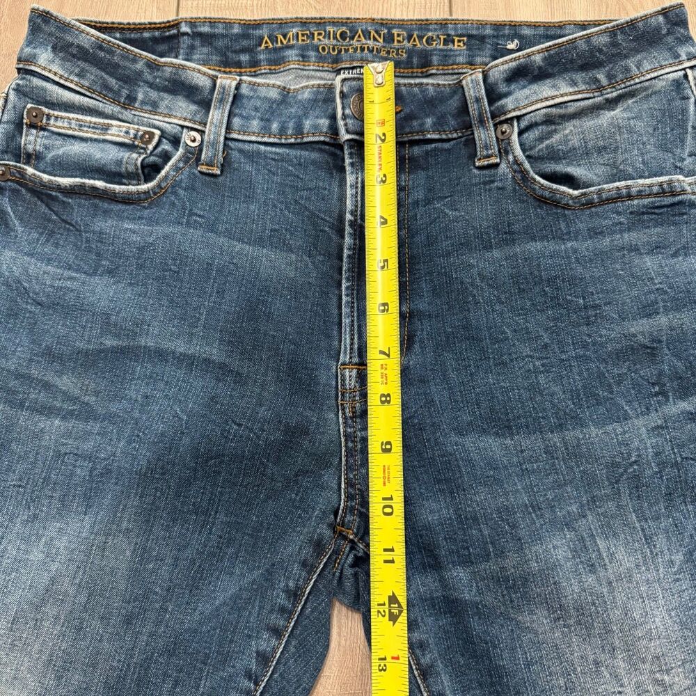 American Eagle Outfitters Mens Skinny Jeans- Extreme Flex Classic wash, size 33 - Picture 6 of 9